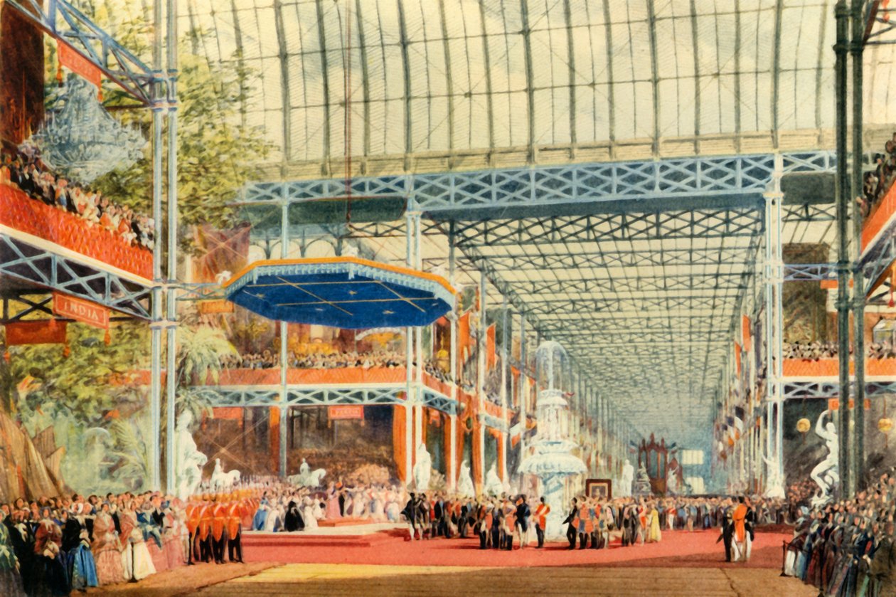 'Åpningen av den store utstillingen av dronning Victoria 1. mai 1851', 1942. av Joseph Nash