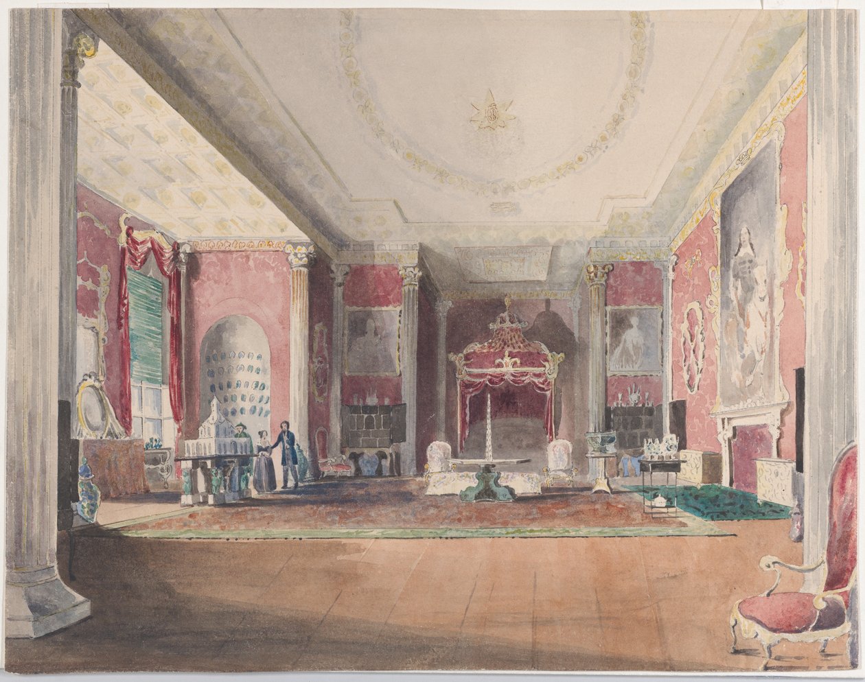 Statssoverommet, Stowe, Buckinghamshire av Joseph Nash
