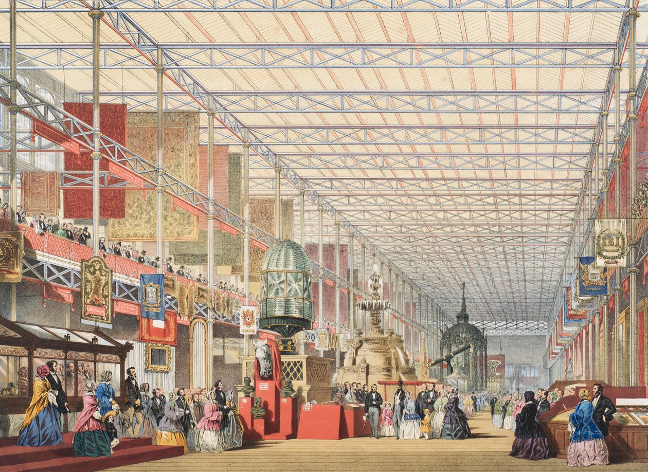 Utsikt over den store utstillingen fra 1851: British Nave, 1854 av Joseph Nash