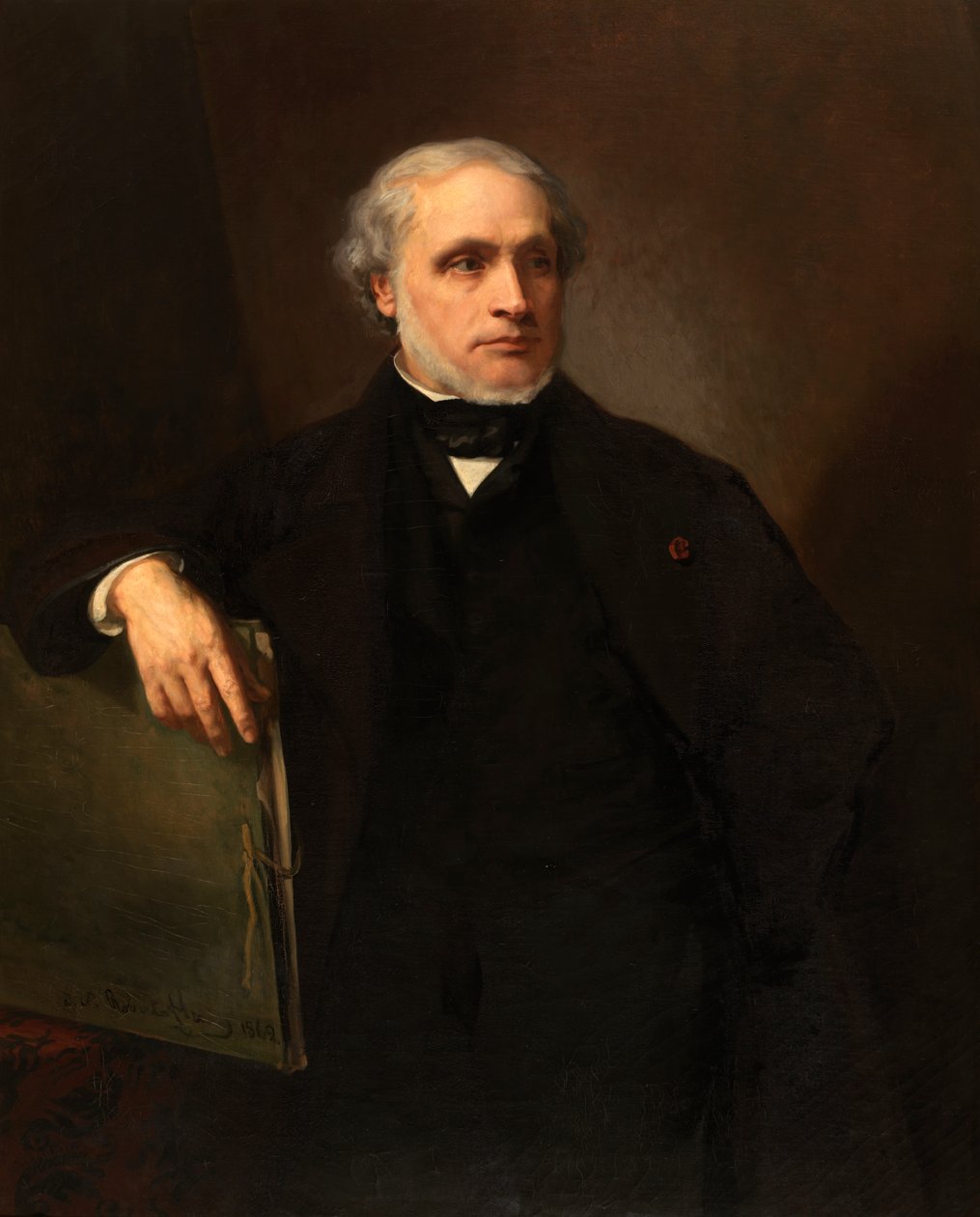 Selvportrett (olje på lerret) av Joseph Nicolas Robert Fleury