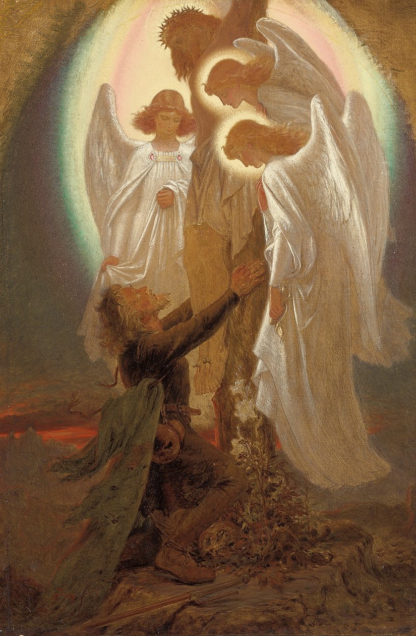 Christian ved foten av korset, av Joseph Noel Paton