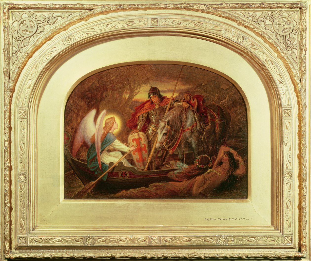 Hvordan en engel rodde Sir Galahad over Dern Mere av Joseph Noel Paton