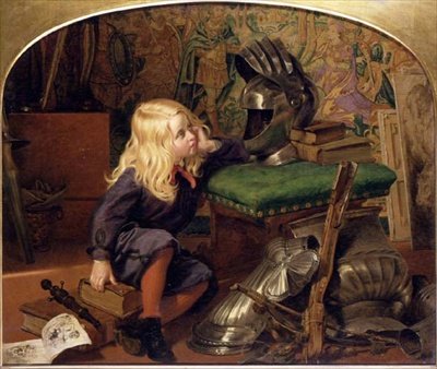 Jeg lurer på hvem som bodde der? (olje på lerret) av Joseph Noel Paton