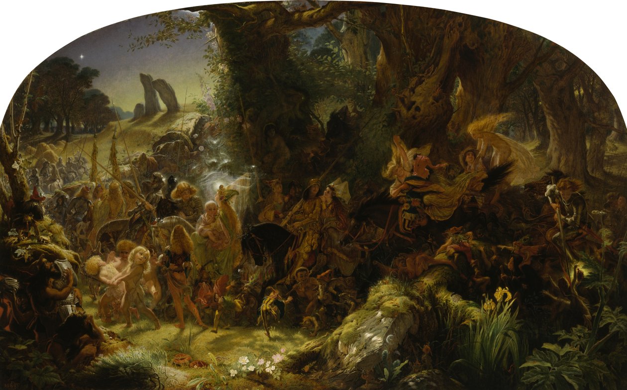 The Fairy Raid: Carrying off a Changeling - Midtsommeraften av Joseph Noel Paton