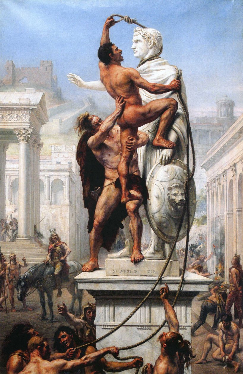 Sekken av Roma av vestgoterne i 410, 1890 av Joseph Noel Sylvestre