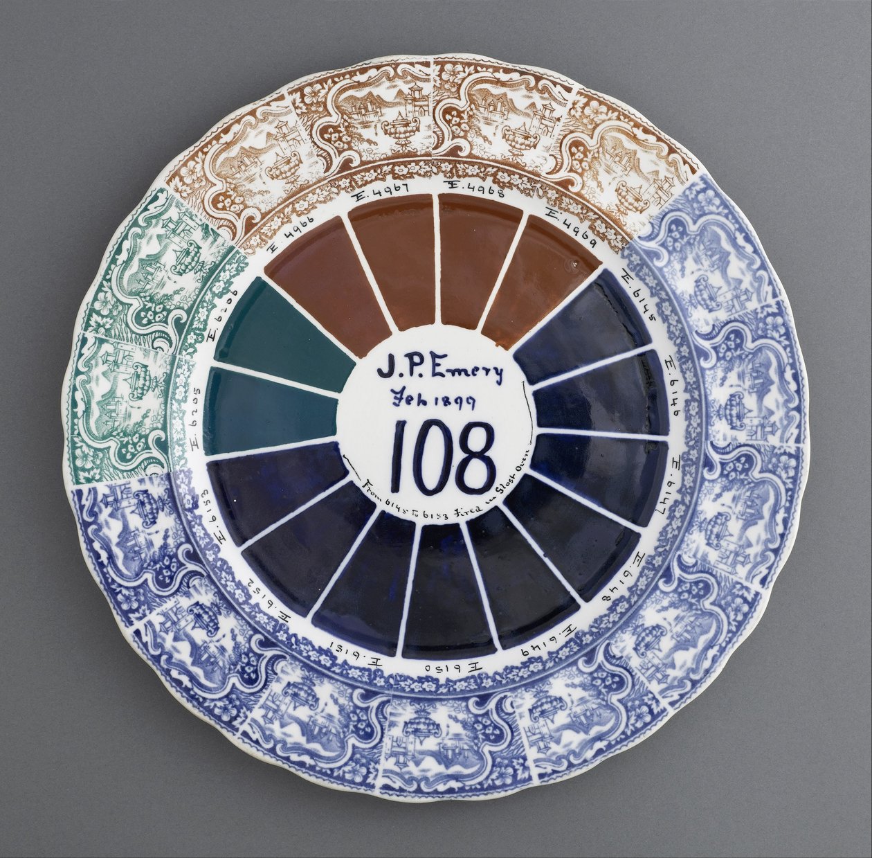 Prøveplate av Joseph P. Emery
