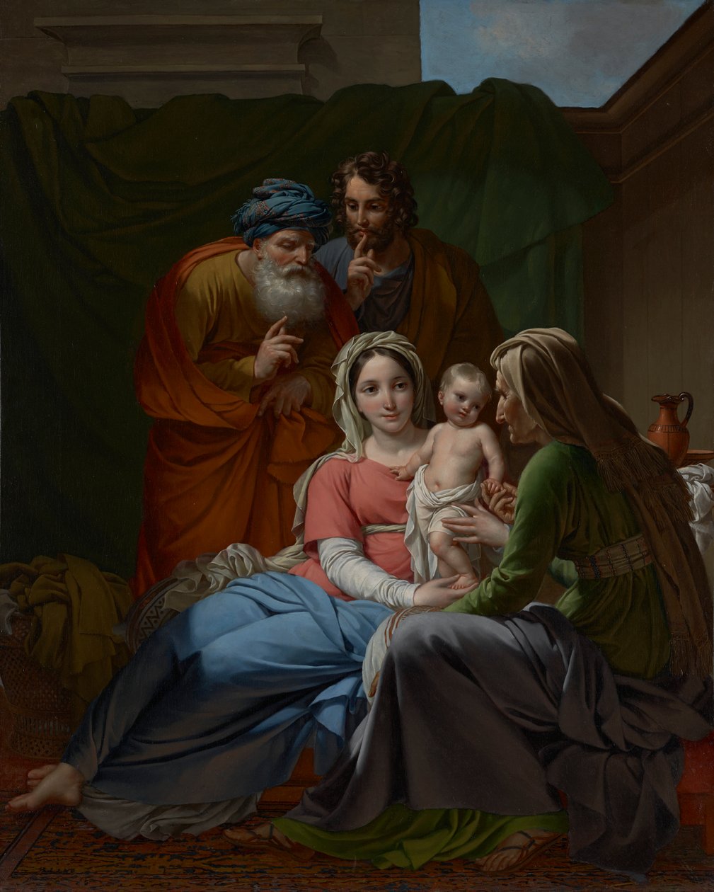 Den hellige familie, ca. 1820 av Joseph Paelinck