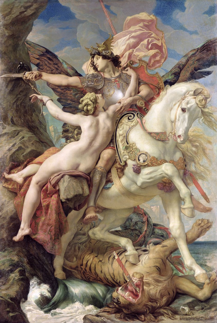 Befrielsen: Ruggiero og Angelica, 1876 av Joseph Paul Blanc