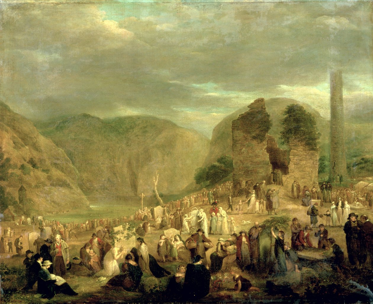 All Souls"-dagen i kirkegården i Glendalough av Joseph Peacock