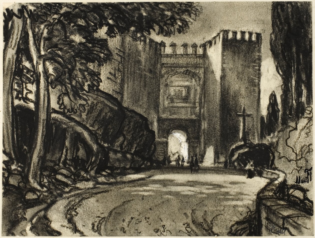 En port til Segovia av Joseph Pennell