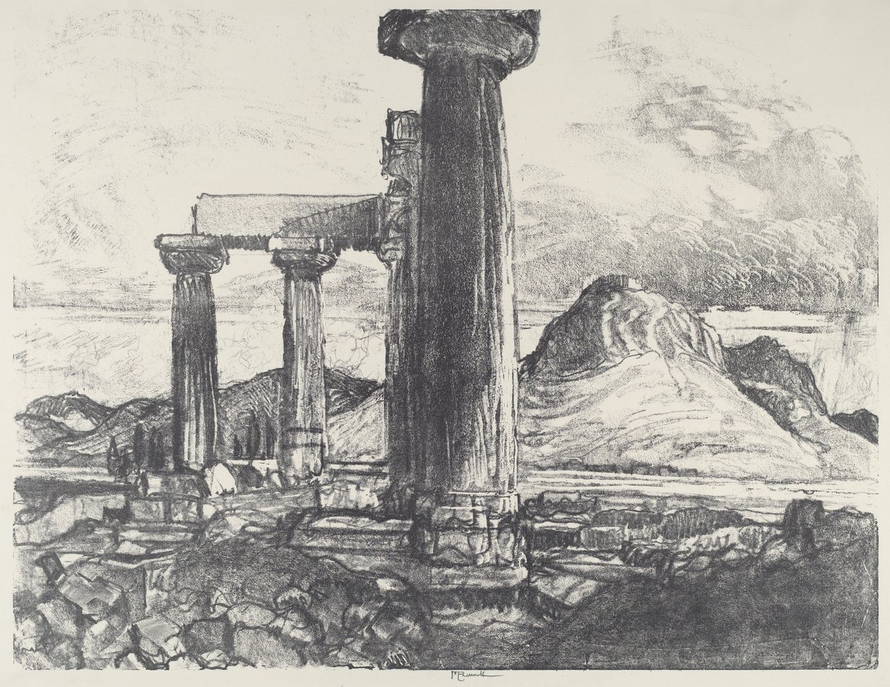 Acro, Korint fra Korint av Joseph Pennell