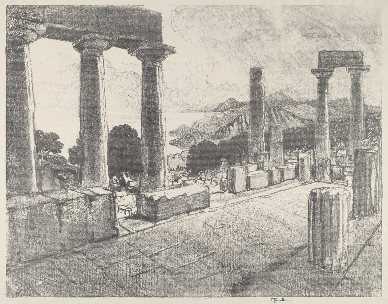 Aigina, Schwarzwald av Joseph Pennell