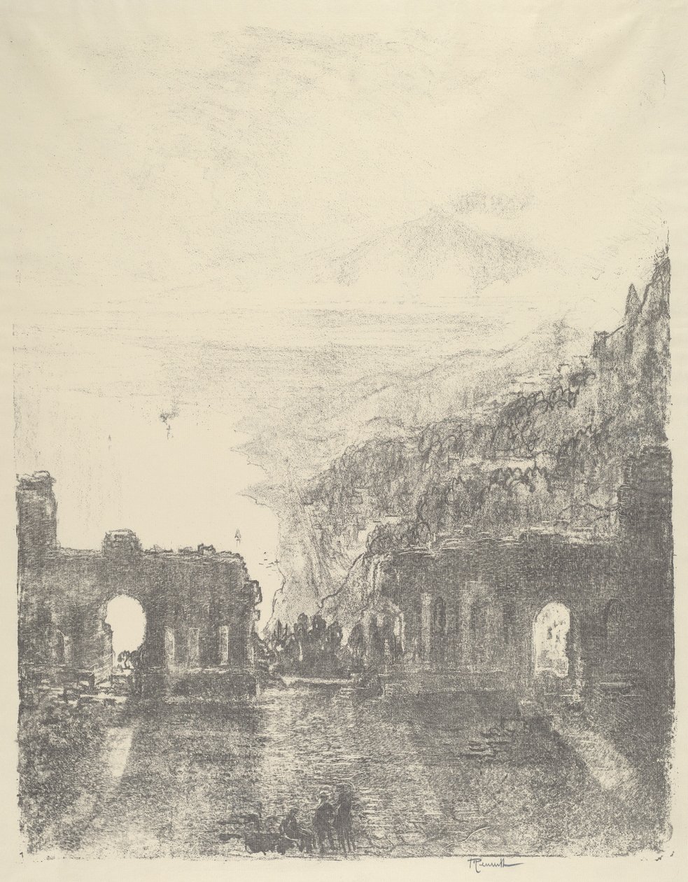Aetna over Taormina av Joseph Pennell