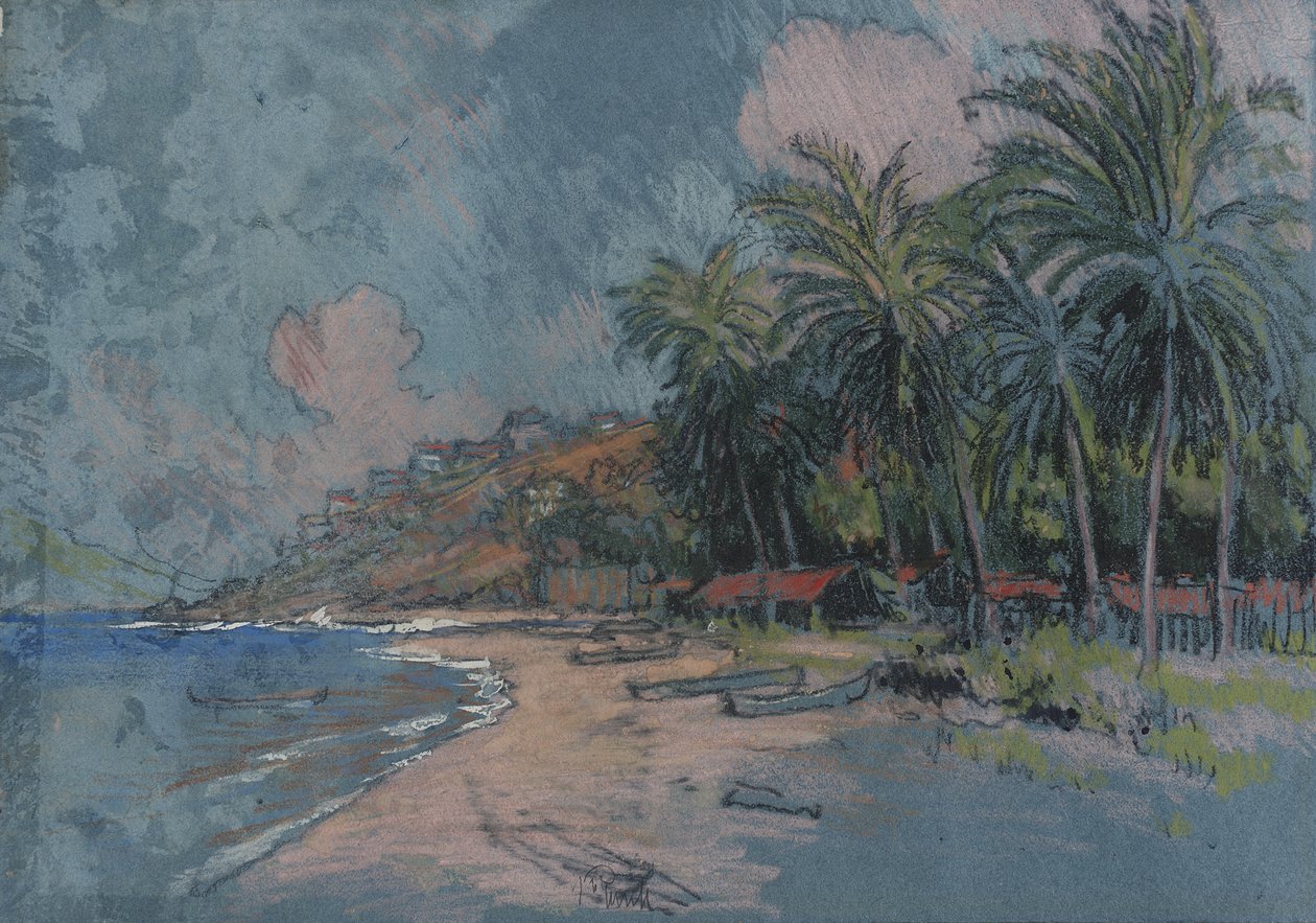 Strand, Acapulco av Joseph Pennell