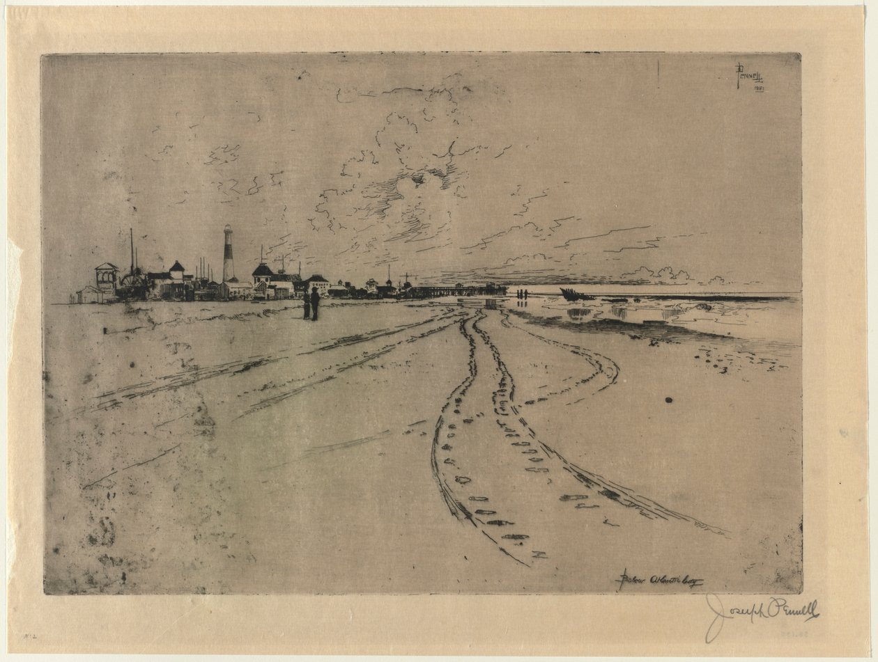 Under Atlantic City, 1881. av Joseph Pennell