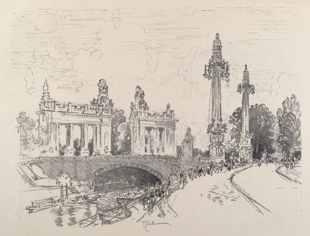 Broen ved Charlottenburg av Joseph Pennell