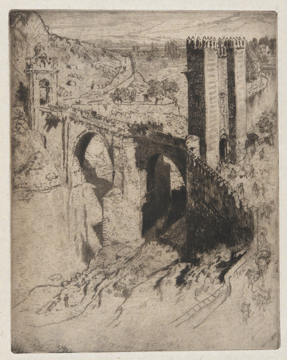 Alcantara-broen av Joseph Pennell