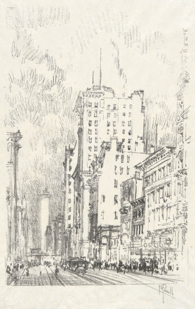 Broadway Above 23rd Street, #11 i Iconophile Club Collection av Joseph Pennell
