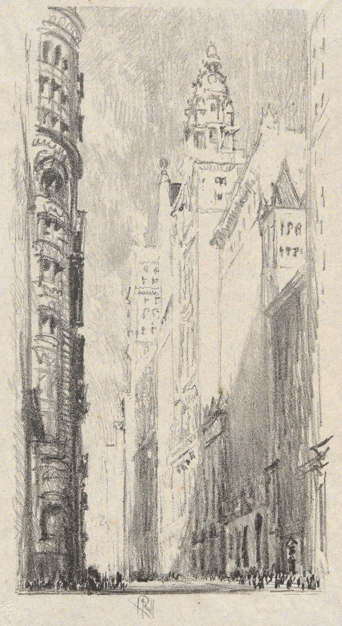 Broadway Towers av Joseph Pennell