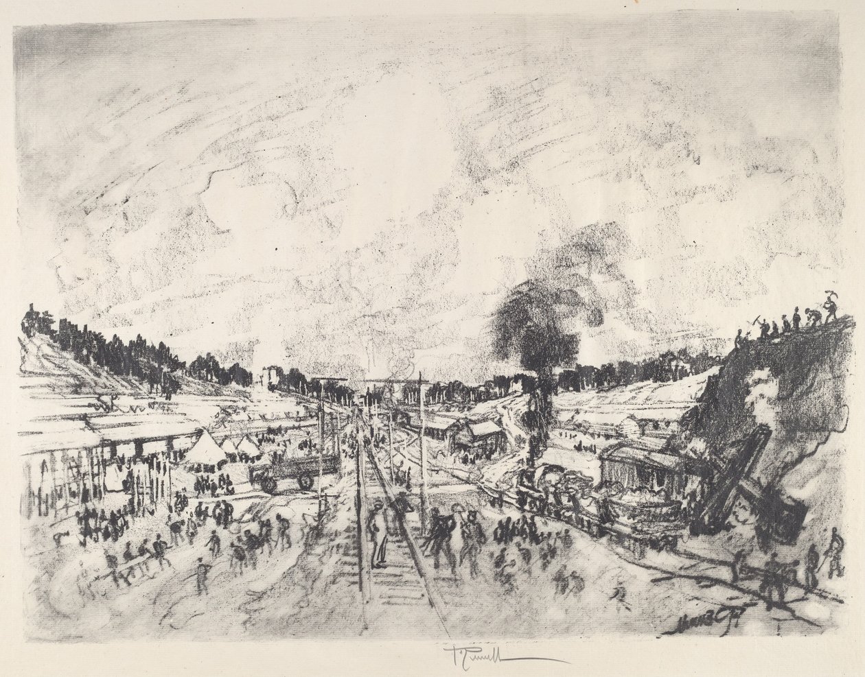 Bygge leiren av Joseph Pennell