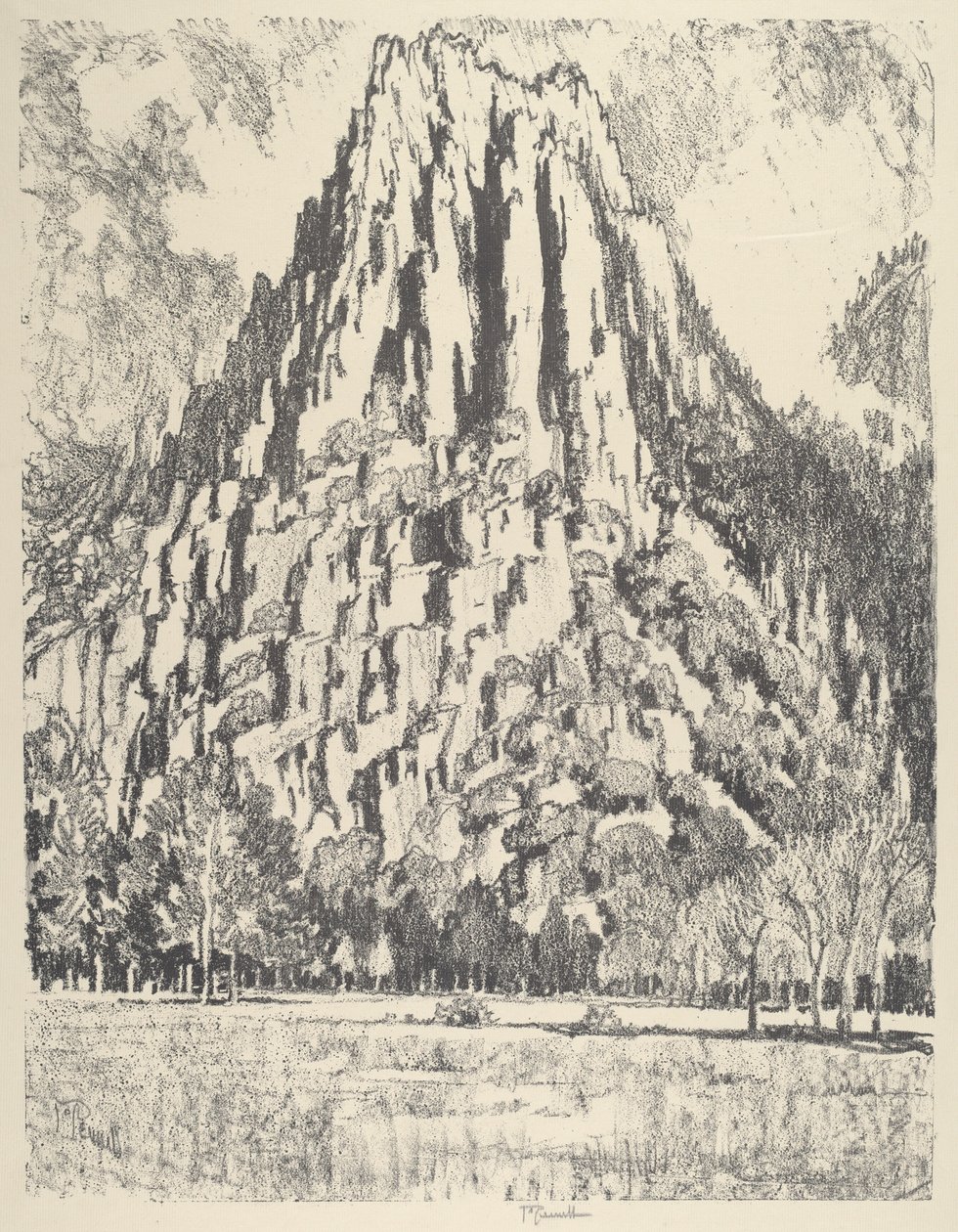Buttresses, Yosemite av Joseph Pennell