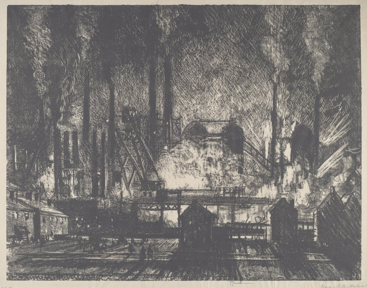 Skifter, Charleroi av Joseph Pennell