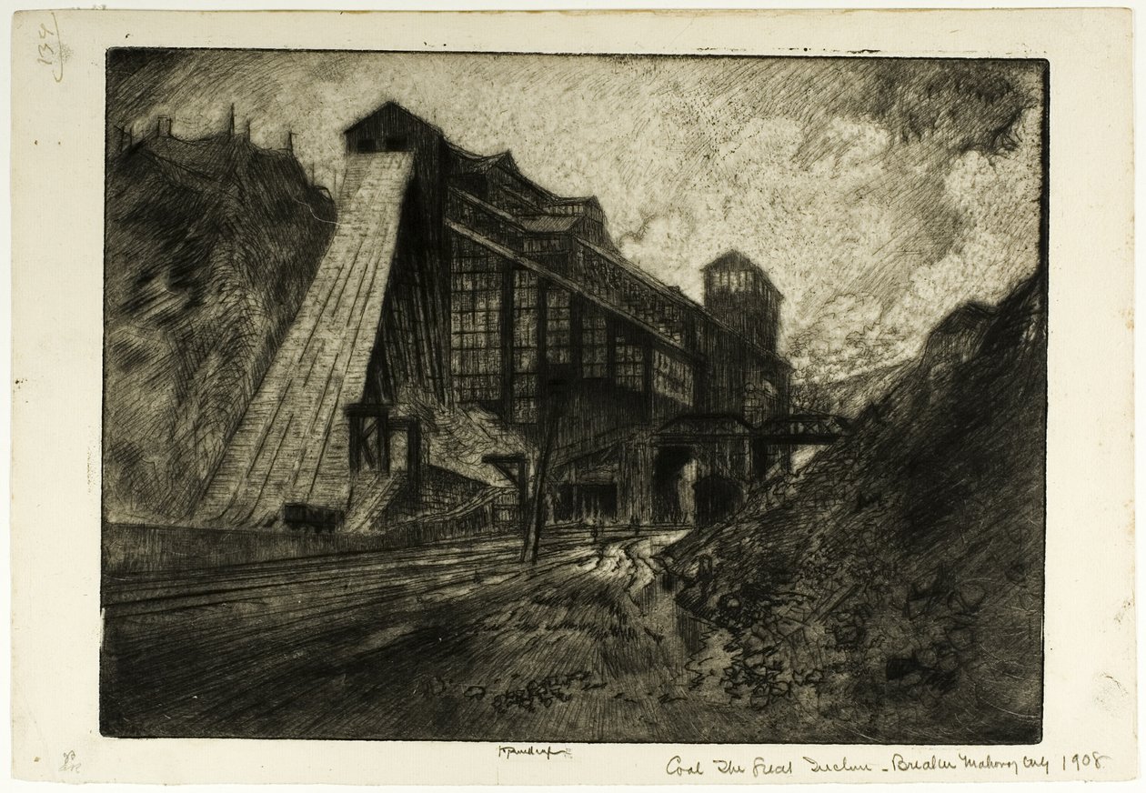 Kull — The Great Incline, Breaker, Mahanoy City av Joseph Pennell
