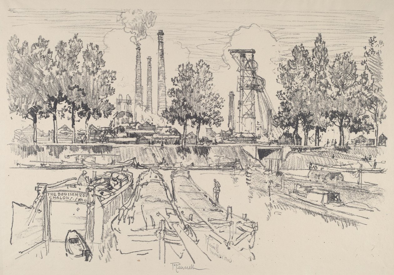 Kullgruver, Monceau, Frankrike av Joseph Pennell