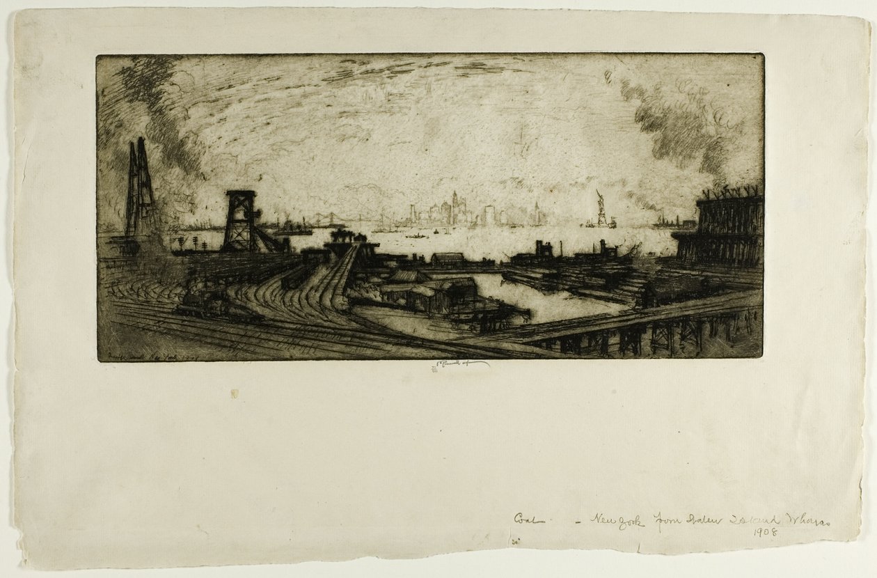 Coal Wharves, Staten Island, nr. II av Joseph Pennell