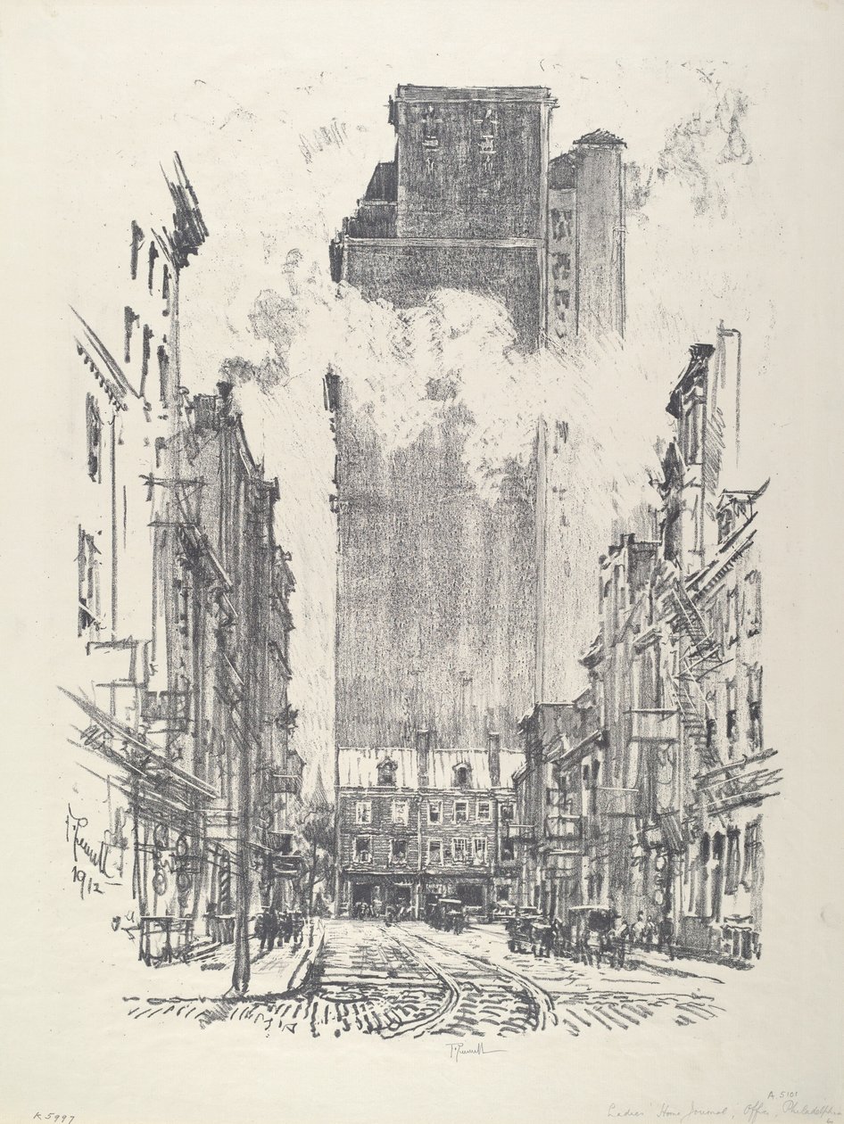 Ned Sansom Street, 1912. av Joseph Pennell