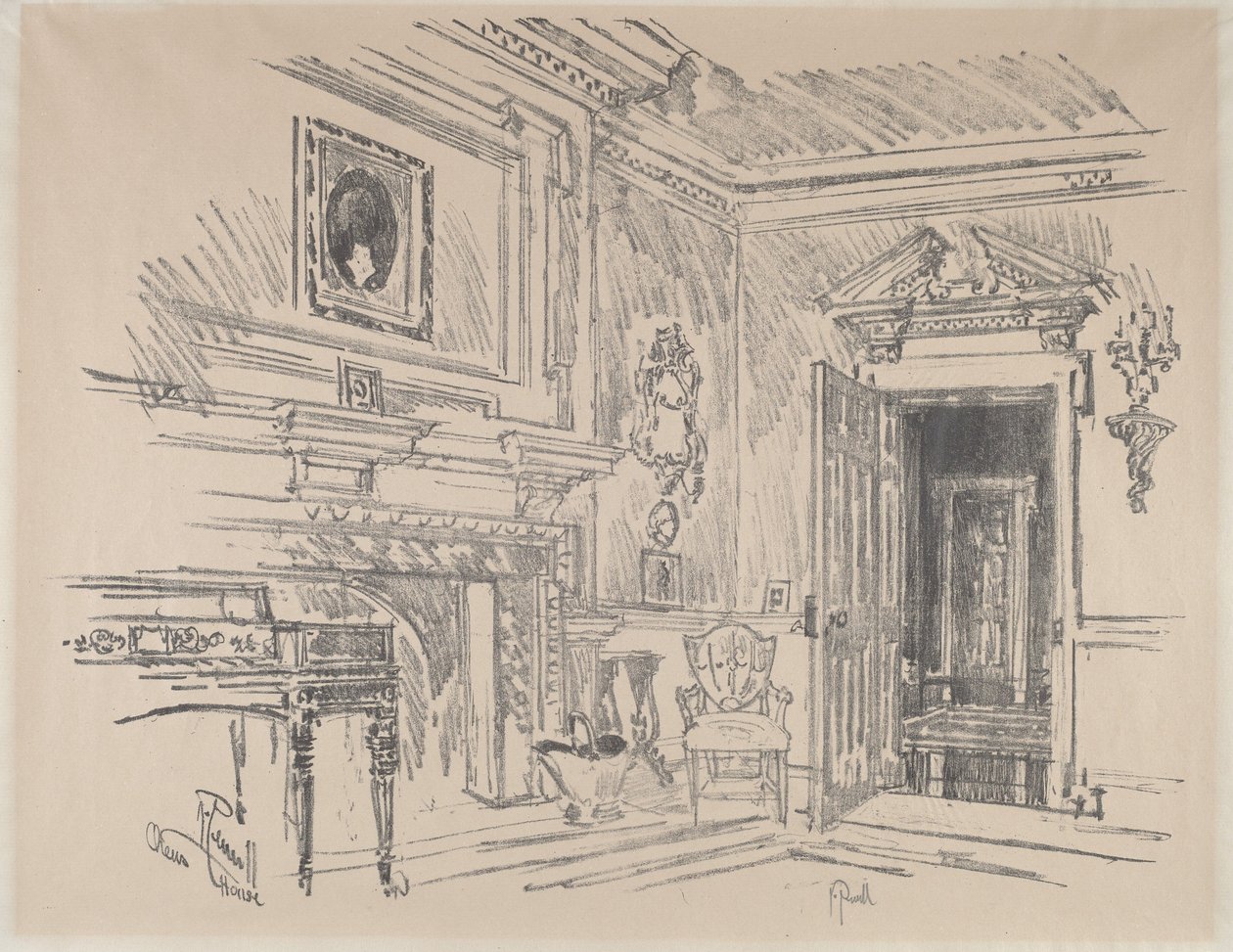 Salong i Cliveden av Joseph Pennell