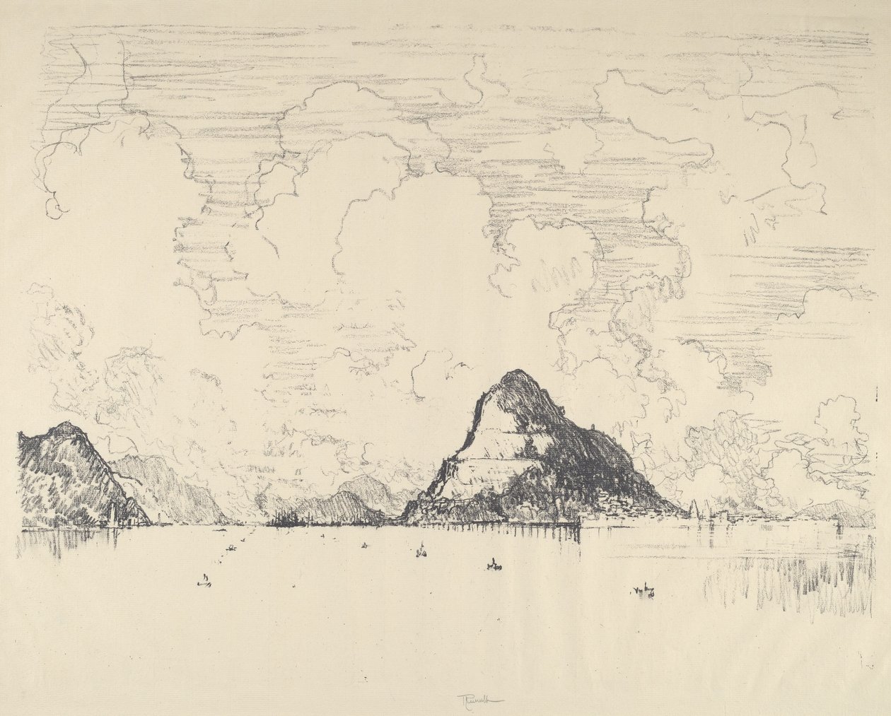 Inngang til kanalen fra Stillehavet, 1912. av Joseph Pennell