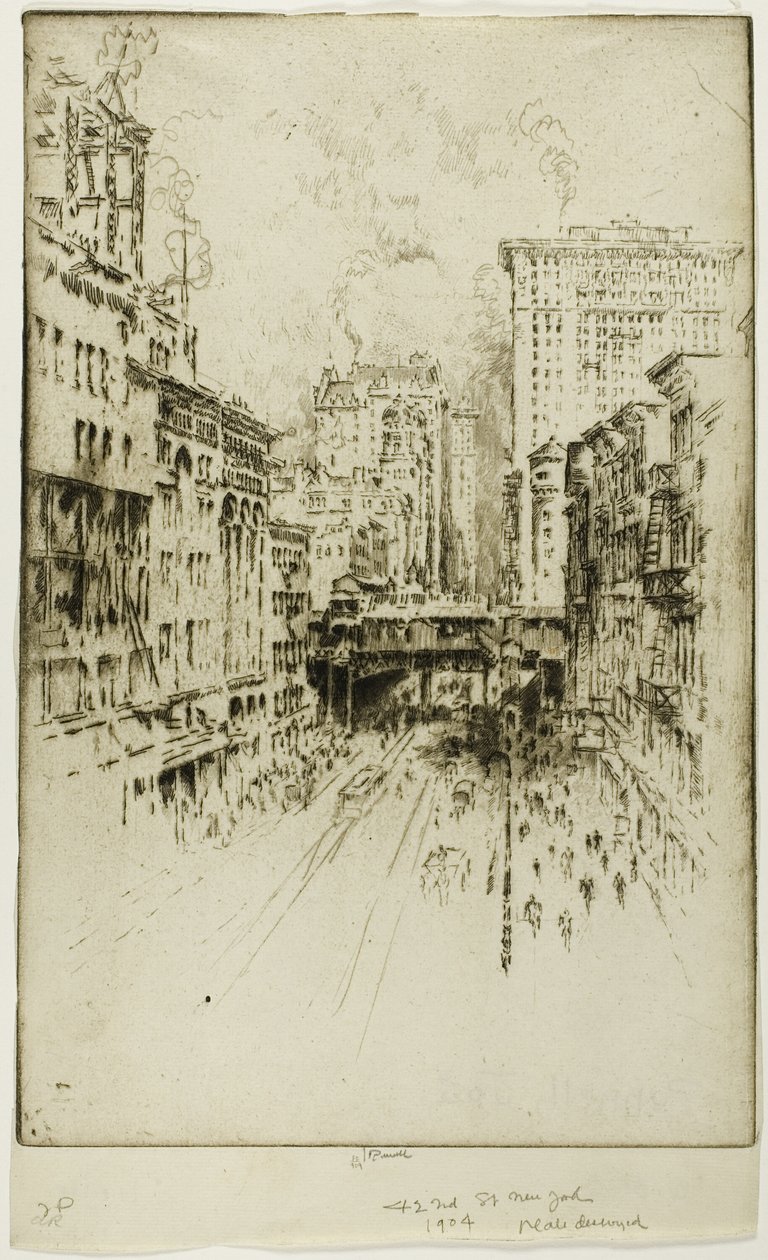 Forty-Second Street av Joseph Pennell