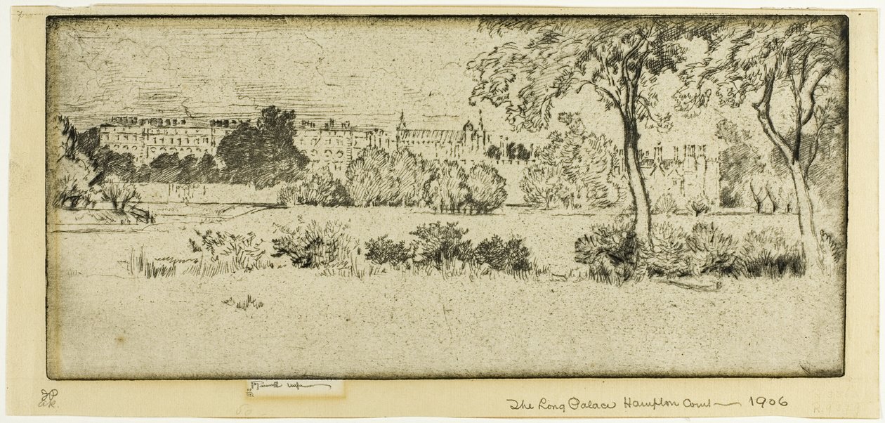 Hampton Court, Long Palace av Joseph Pennell