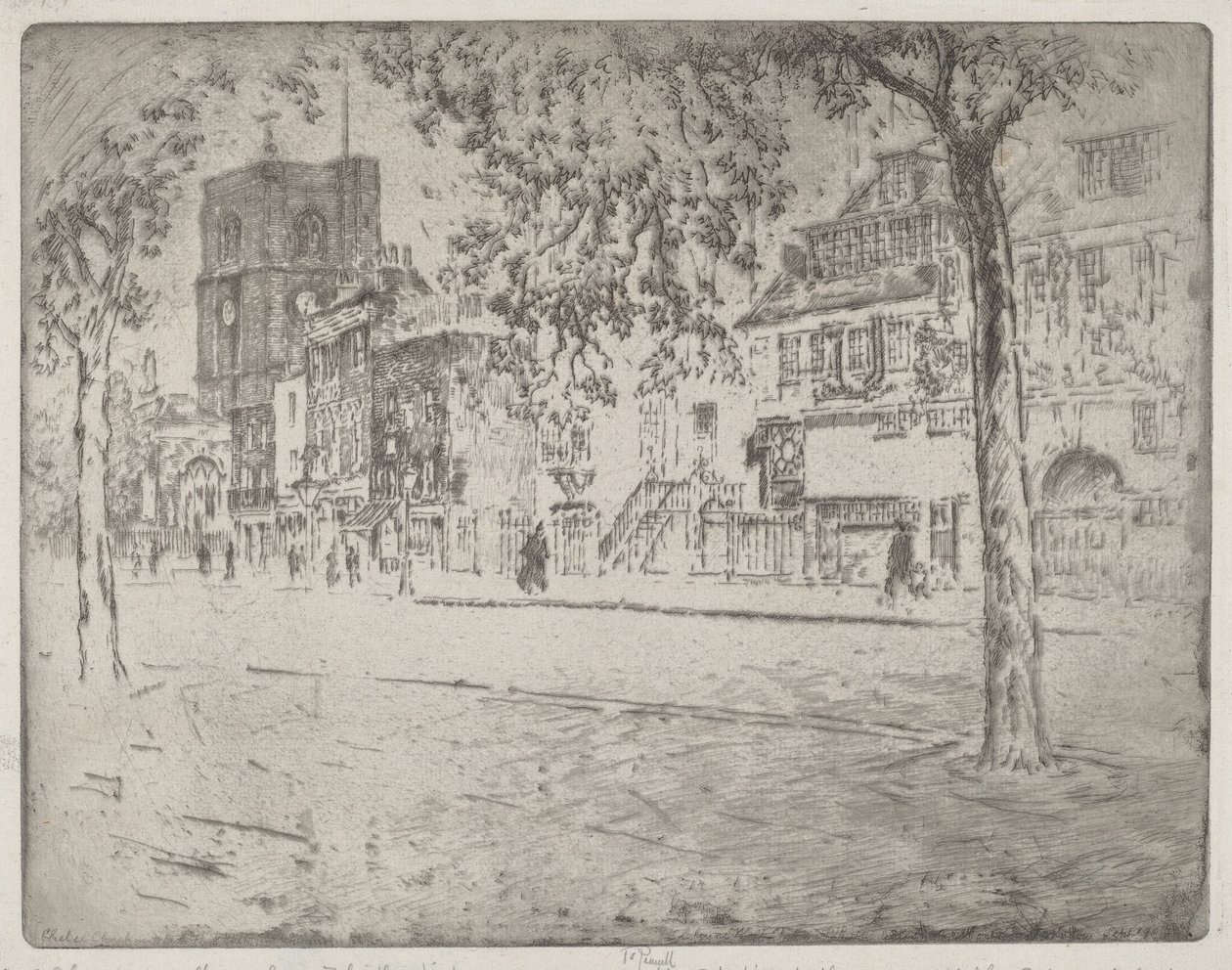 Hus der Whistler døde av Joseph Pennell