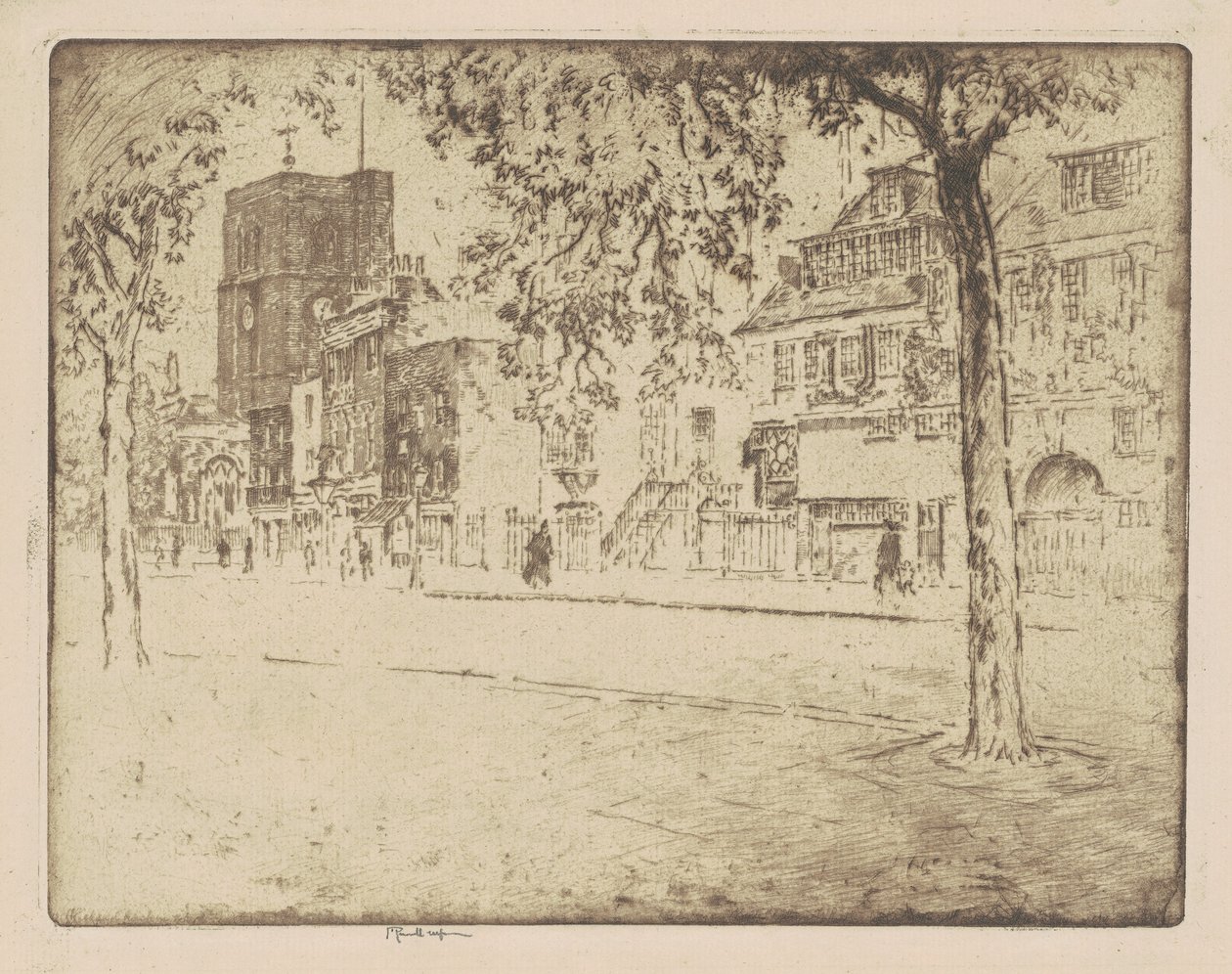Hus der Whistler døde av Joseph Pennell