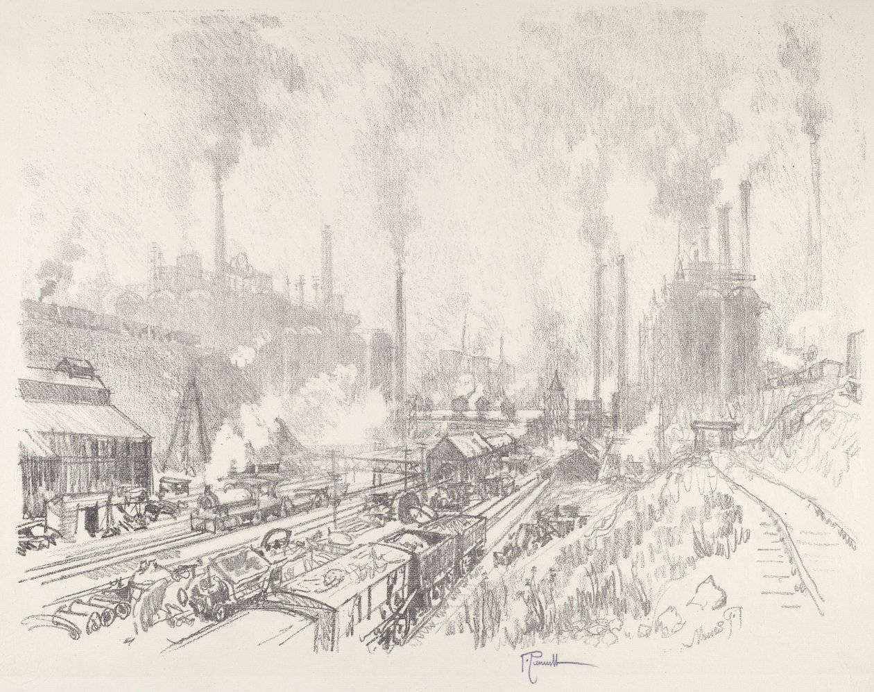 I Land of Iron and Steel, 1916. av Joseph Pennell
