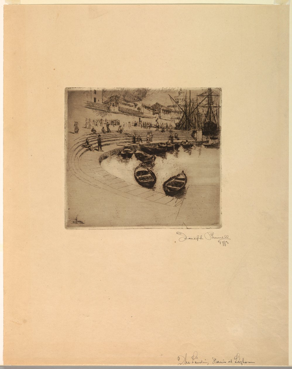 Landingssted, Leghorn av Joseph Pennell