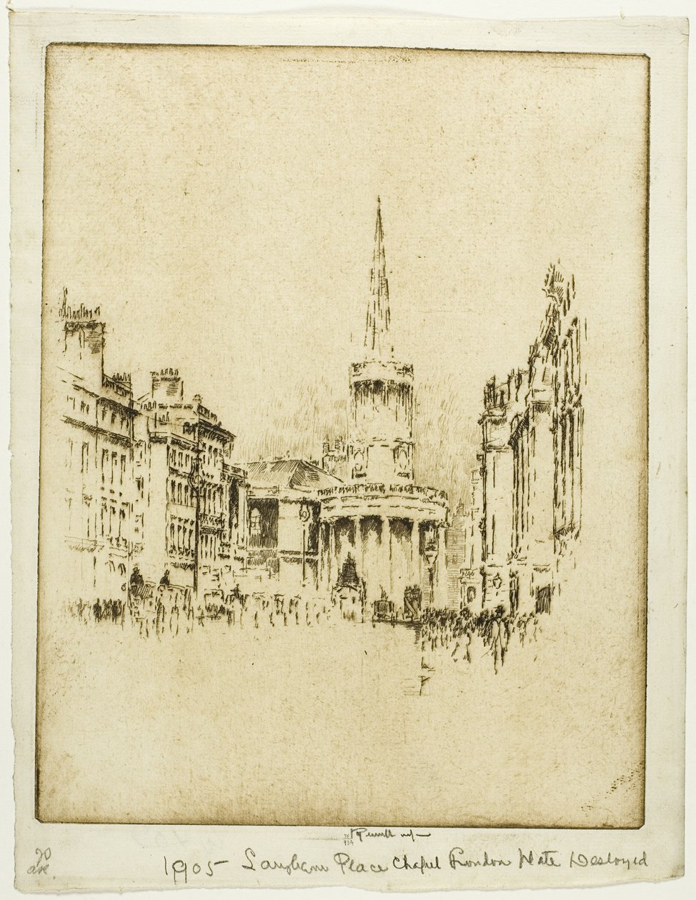 Langham Place kapell av Joseph Pennell