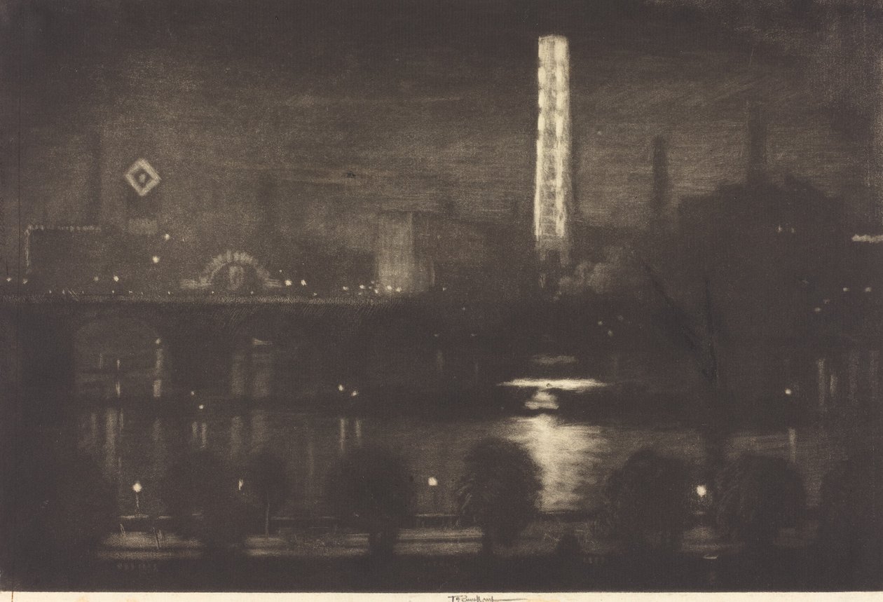 London Night, Whisky og te av Joseph Pennell