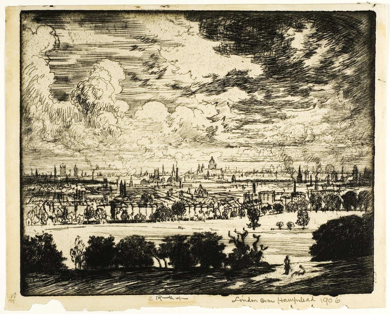 London over Hampstead av Joseph Pennell