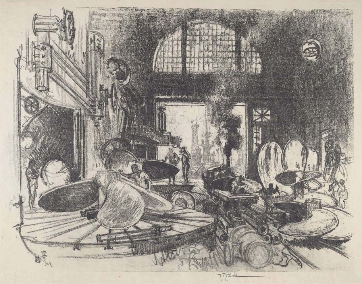 Lage propellblader, 1917. av Joseph Pennell