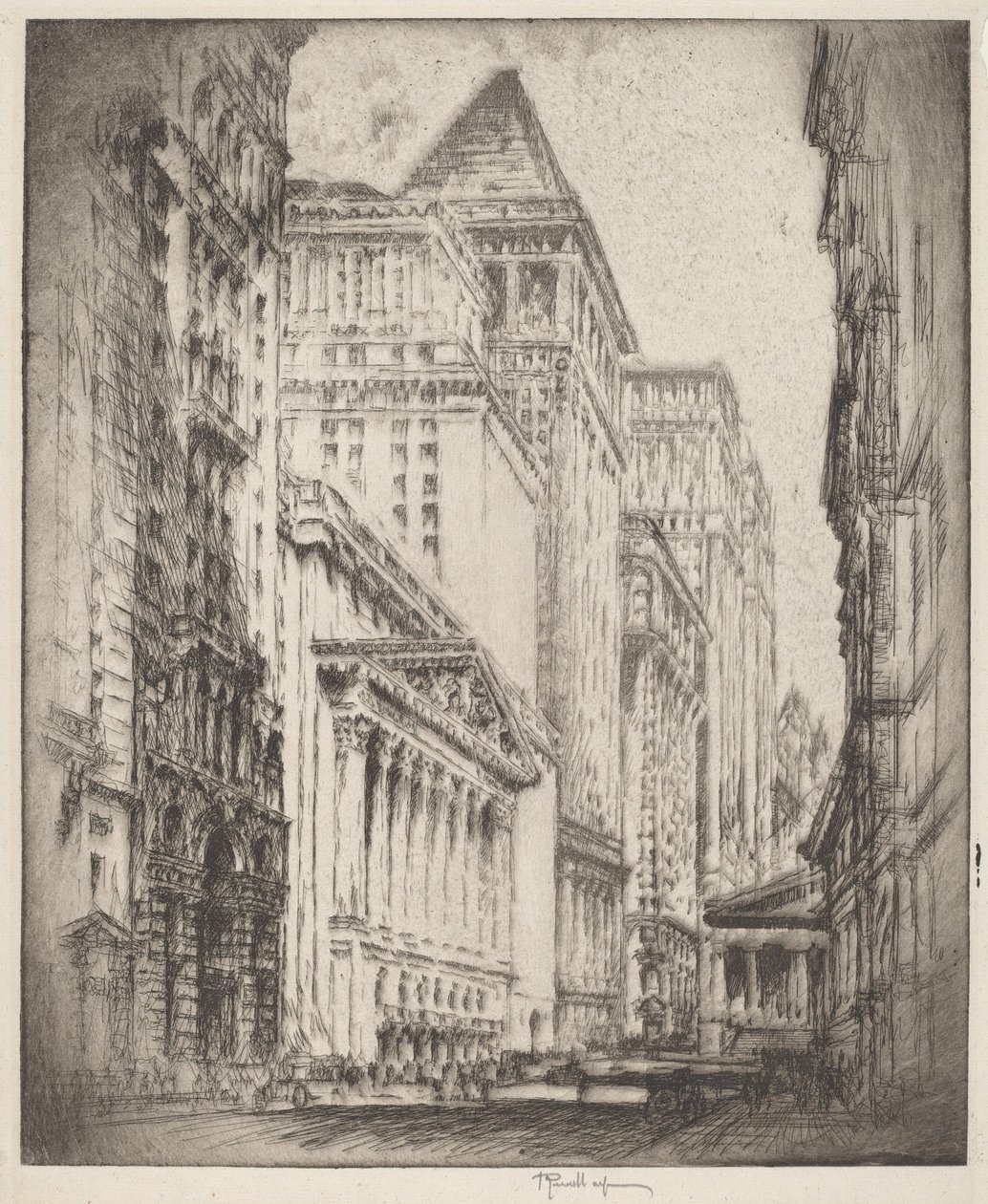 New York børs av Joseph Pennell