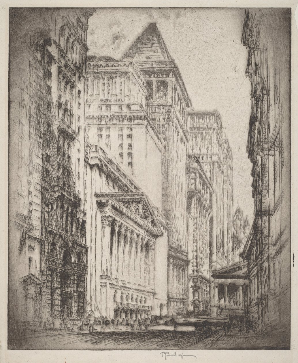 New York-børsen av Joseph Pennell