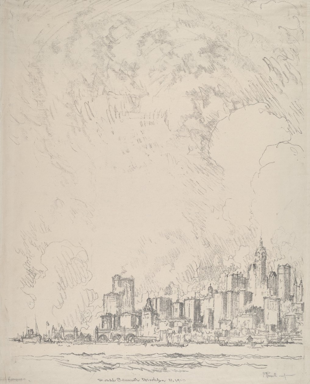 New York fra Brooklyn av Joseph Pennell