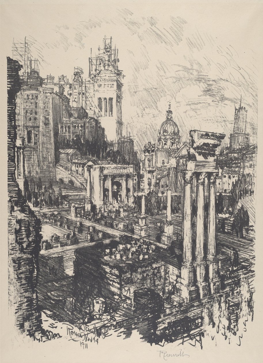 Gamle og nye Roma, Victor Emanuel-monumentet av Joseph Pennell