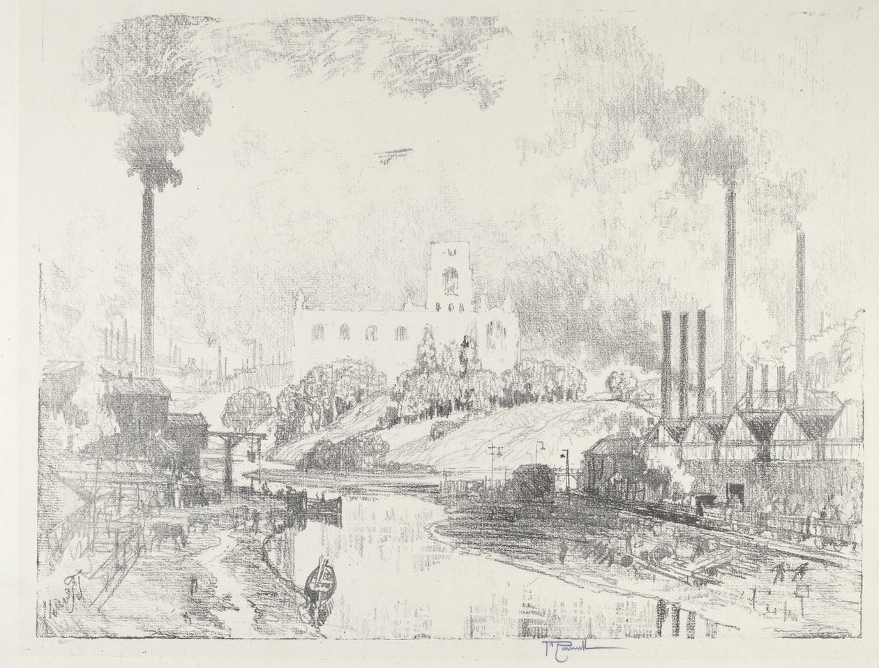 Fred og krig, 1916. av Joseph Pennell