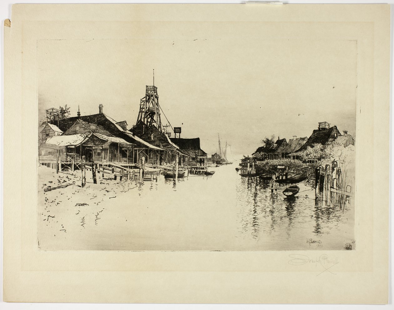 Pilot Town, La. av Joseph Pennell