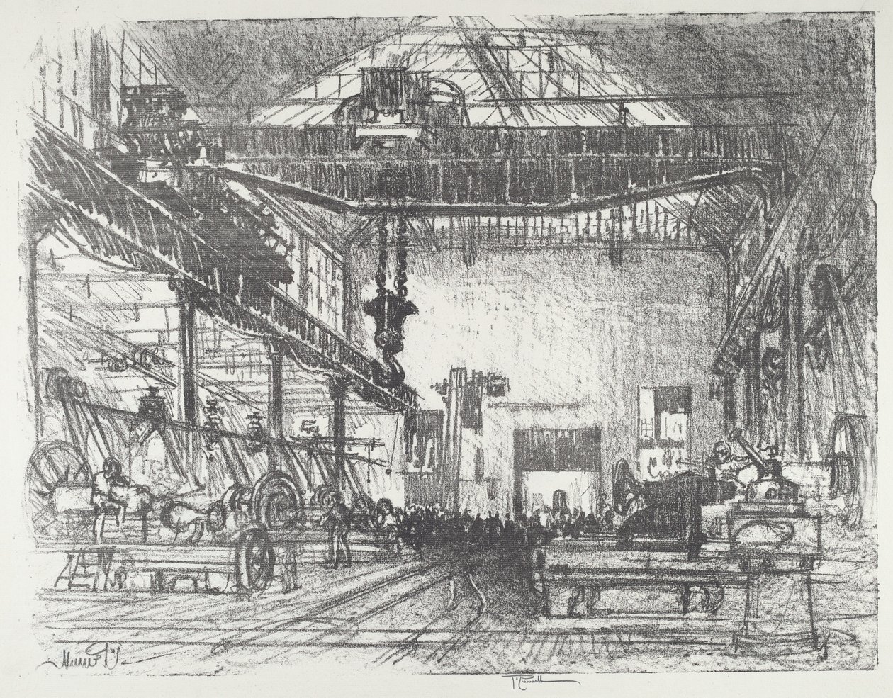 Høvler store skjell av Joseph Pennell