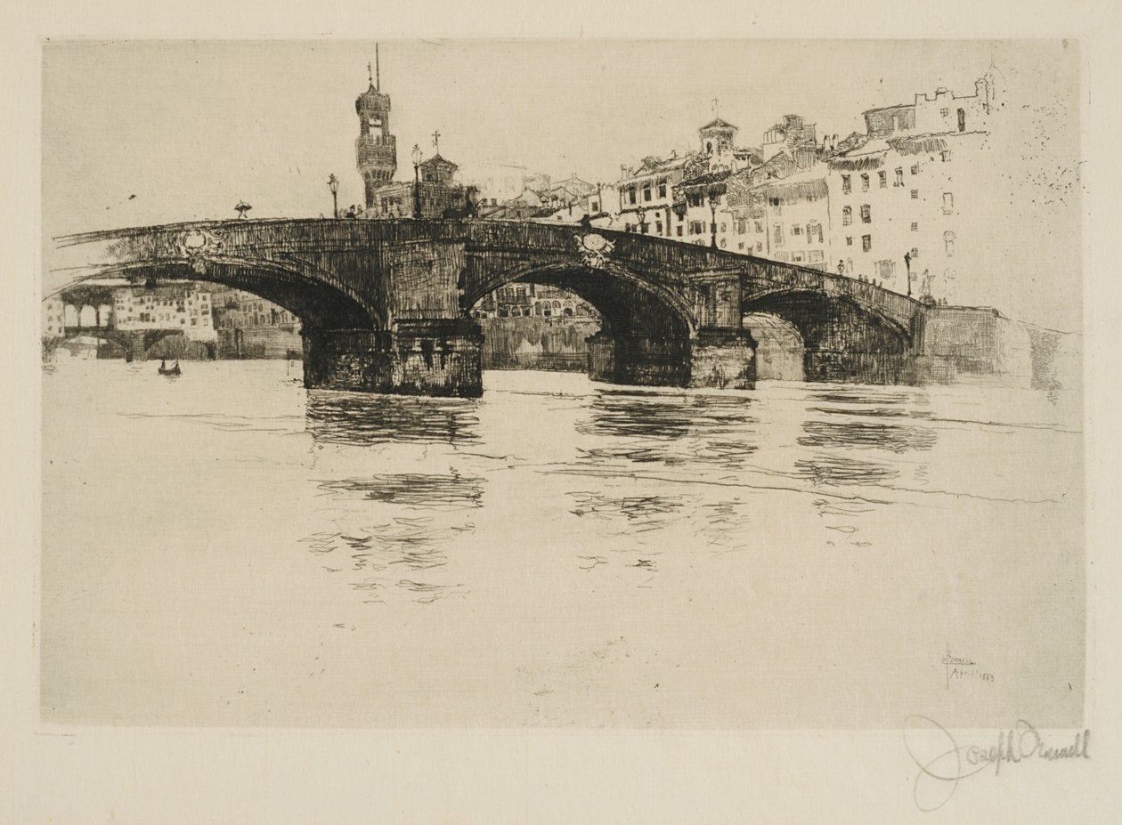 Ponte Santa Trinita, Firenze av Joseph Pennell